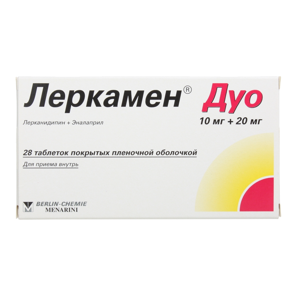 ЛЕРКАМЕН ДУО ТАБ П/П/О 10МГ+ 20МГ №28