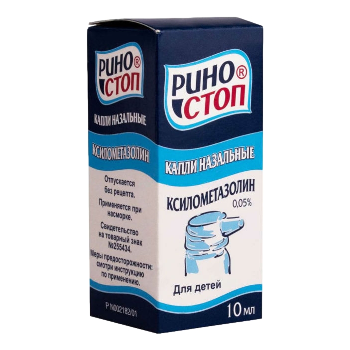 РИНОСТОП КАПЛИ НАЗАЛ 0,05% ФЛ 10МЛ