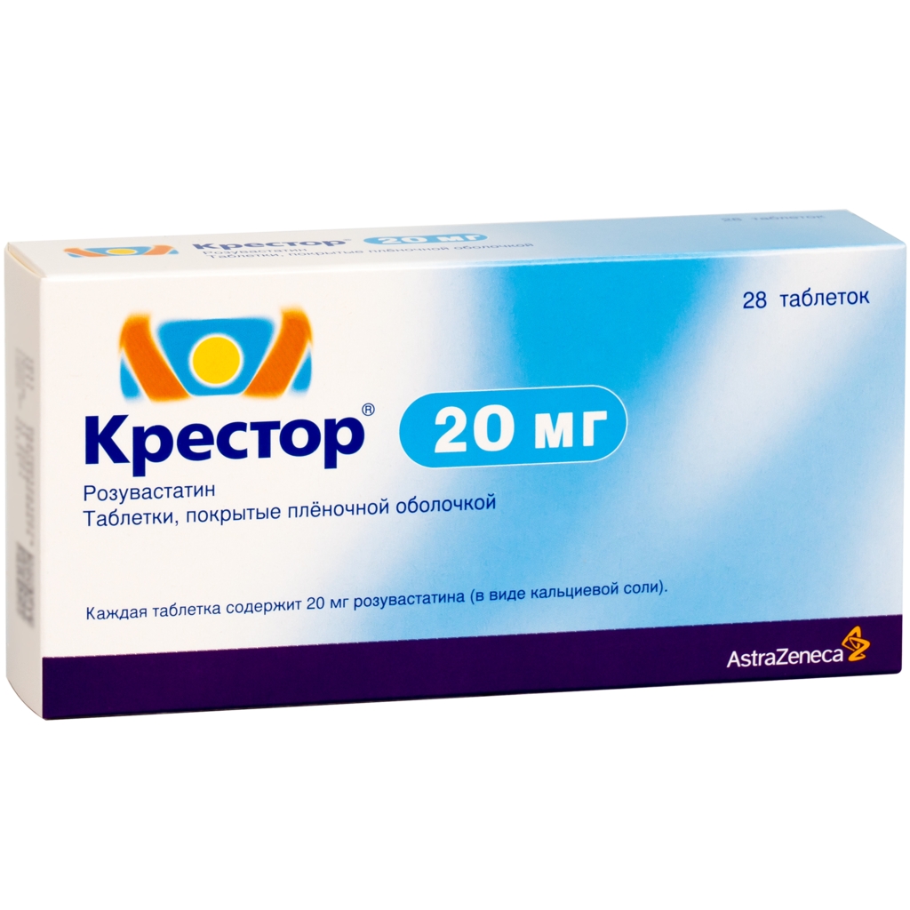 КРЕСТОР ТАБ П/О 20МГ №28