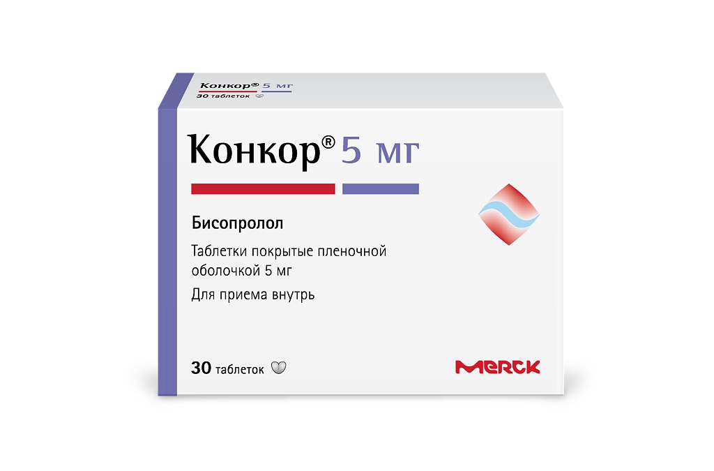 КОНКОР ТАБ П/П/О 5МГ №30