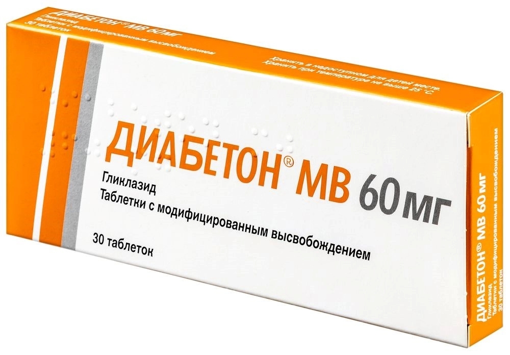 ДИАБЕТОН МВ ТАБ 60МГ №30