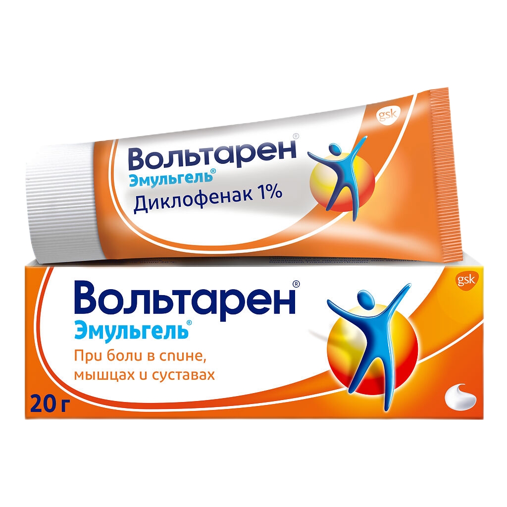 ВОЛЬТАРЕН ЭМУЛЬГЕЛЬ ГЕЛЬ Д/НАРУЖ 1% 20Г