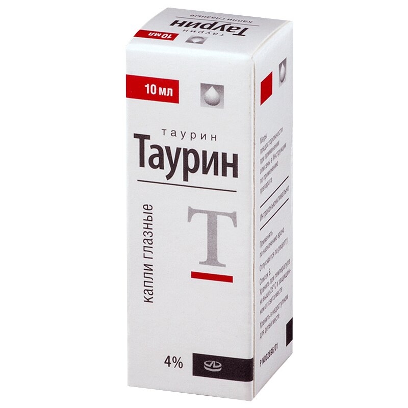ТАУРИН КАПЛИ ГЛАЗНЫЕ 4% ФЛ 10МЛ ИНД УП
