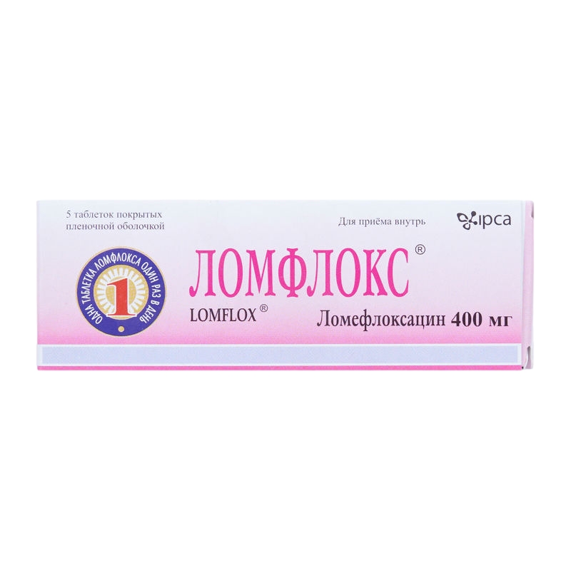 ЛОМФЛОКС ТАБ П/О 400МГ №5