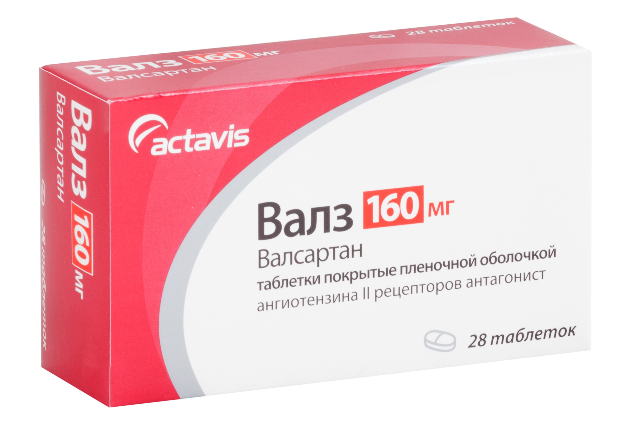 ВАЛЗ ТАБ П/О 160МГ №28
