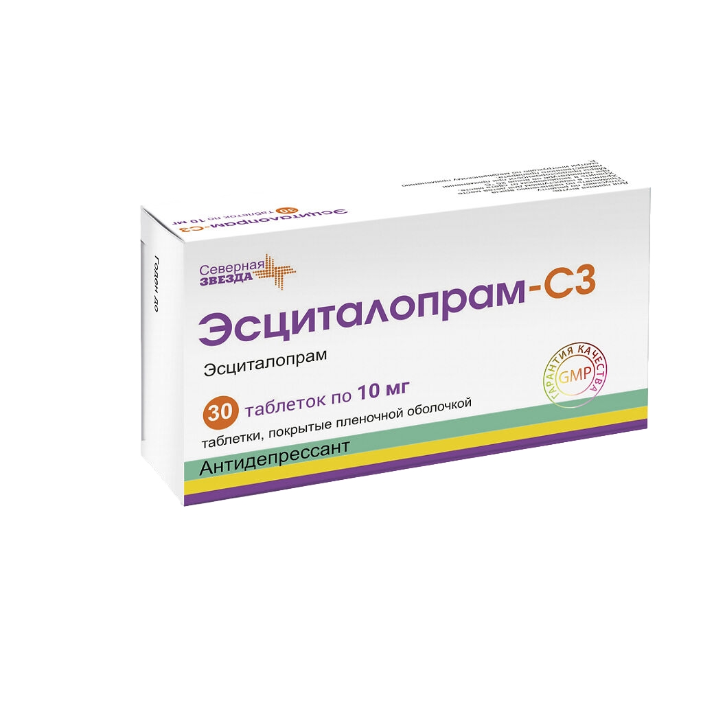 ЭСЦИТАЛОПРАМ-СЗ ТАБ П/П/О 10МГ №30