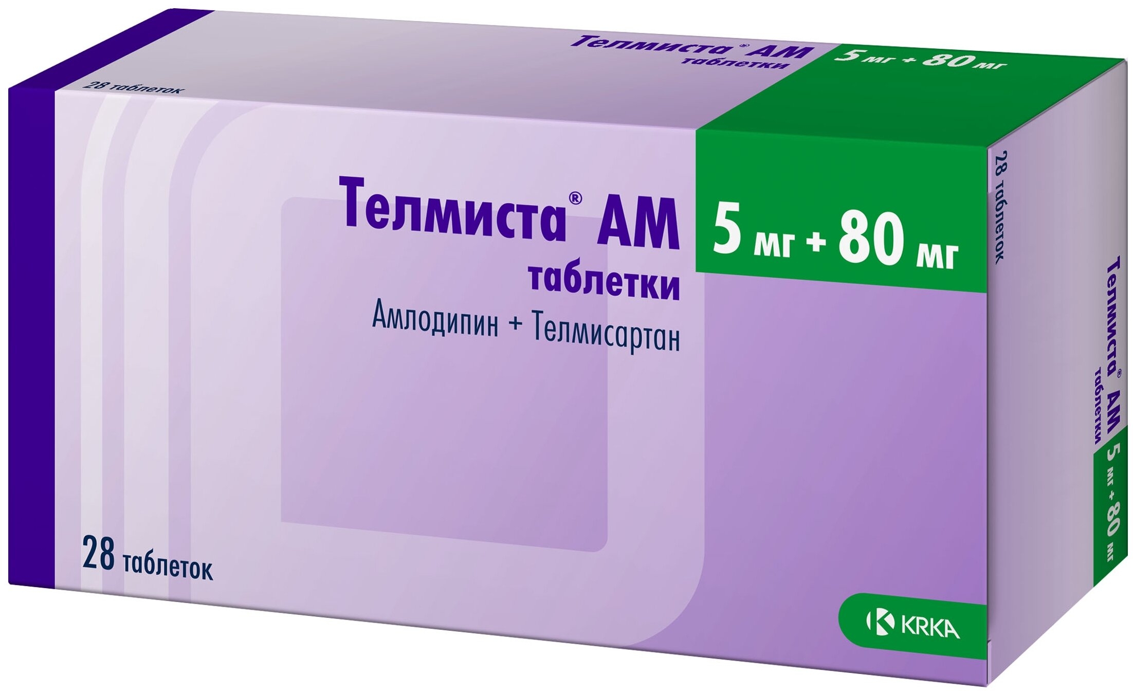 ТЕЛМИСТА АМ ТАБ 5МГ+80МГ №28