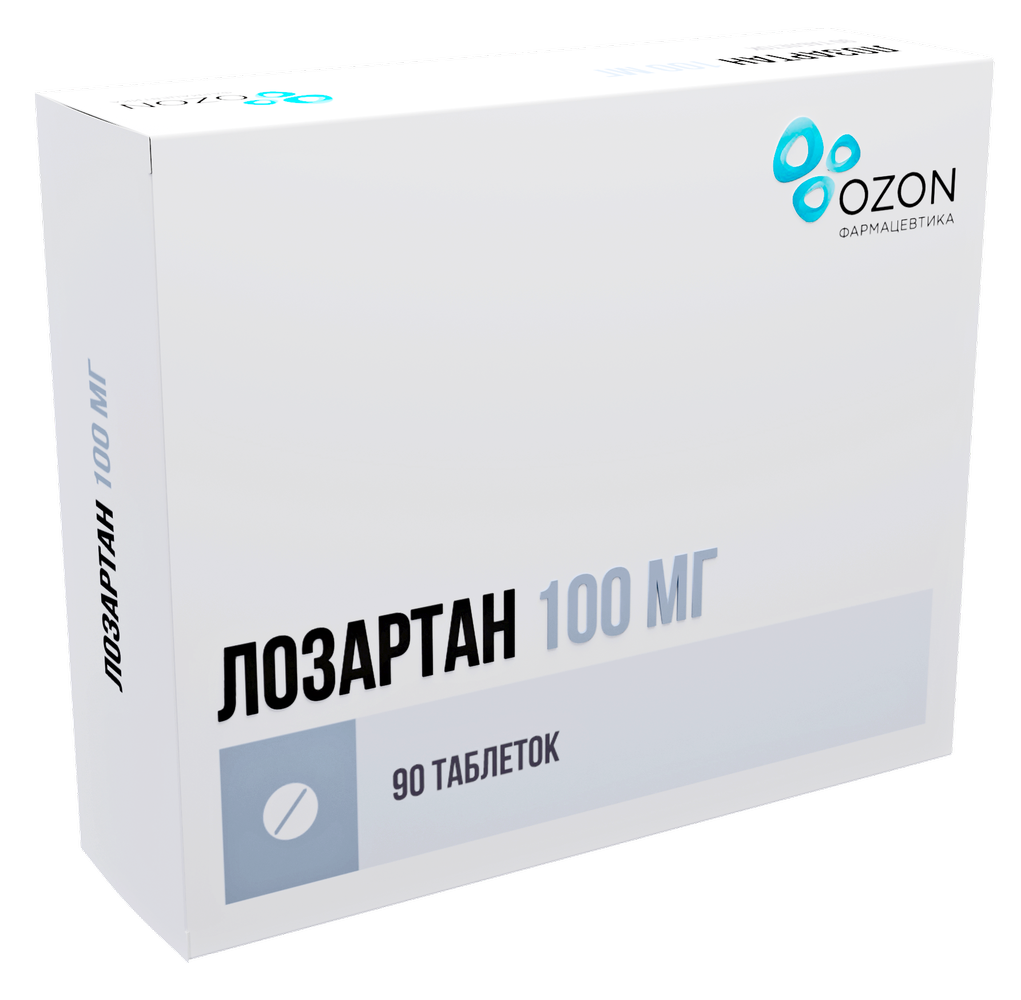 ЛОЗАРТАН ТАБ П/П/О 100МГ №90