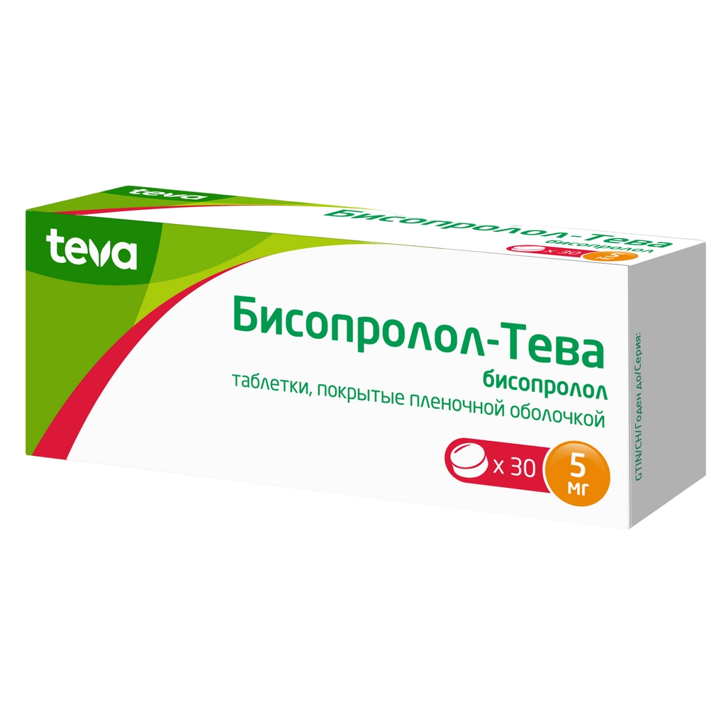 БИСОПРОЛОЛ-ТЕВА ТАБ 5МГ №30