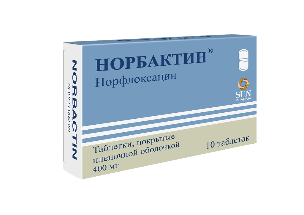 НОРБАКТИН ТАБ П/О 400МГ №10