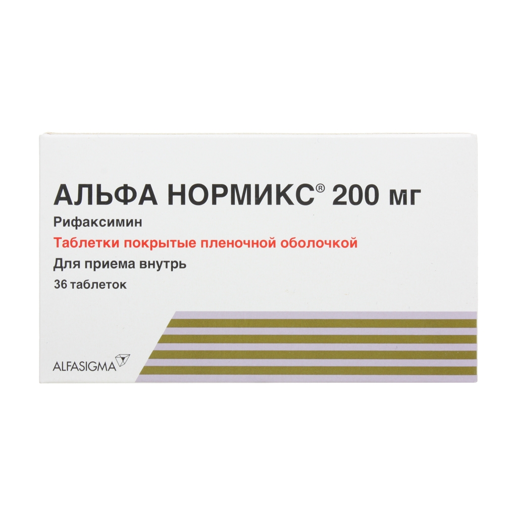 АЛЬФА НОРМИКС ТАБ П/О 200МГ №36