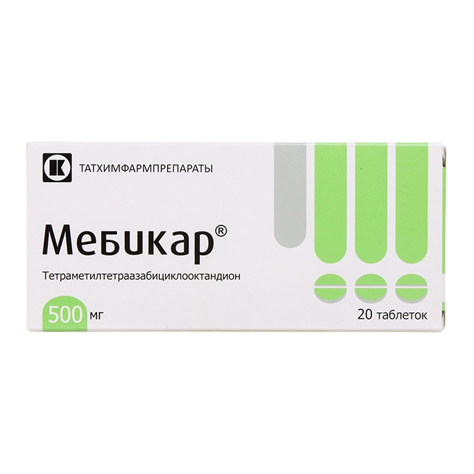МЕБИКАР ТАБ 500МГ №20