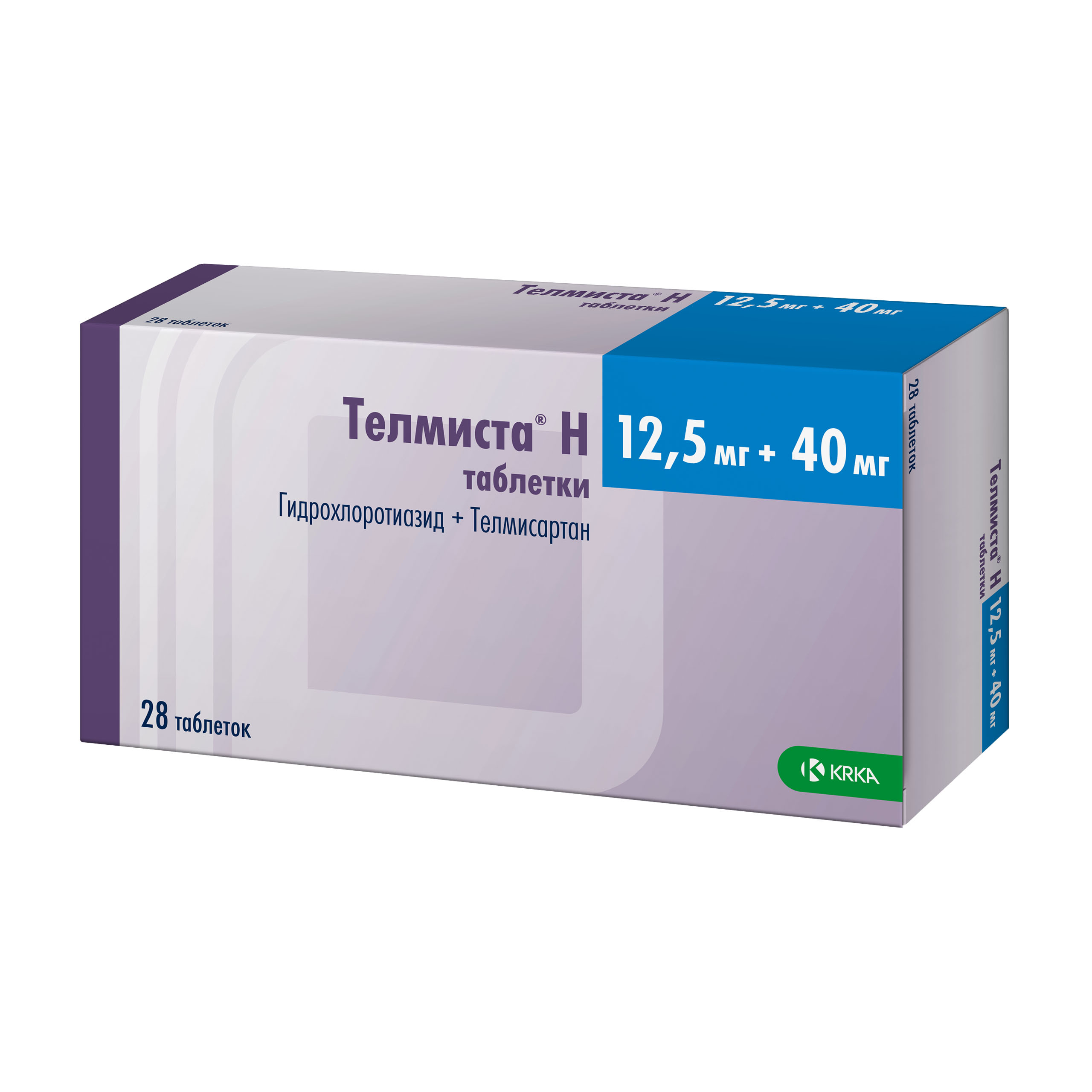 ТЕЛМИСТА Н ТАБ 12,5МГ+40МГ №28