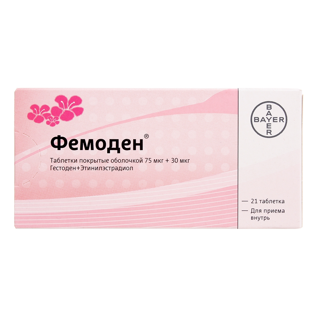 ФЕМОДЕН ТАБ П/О 75МКГ+30МКГ №21