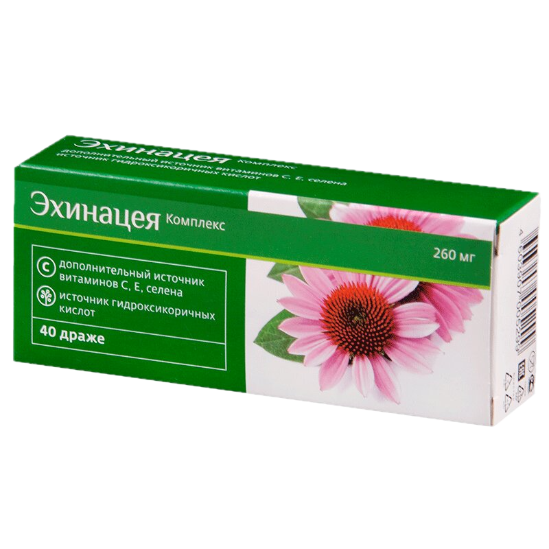 ЭХИНАЦЕЯ БИОКОР КОМПЛЕКС ДРАЖЕ №40