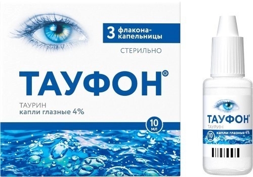 ТАУФОН КАПЛИ ГЛАЗНЫЕ 4% 10МЛ №3 ФЛ/КАП ИНД УП