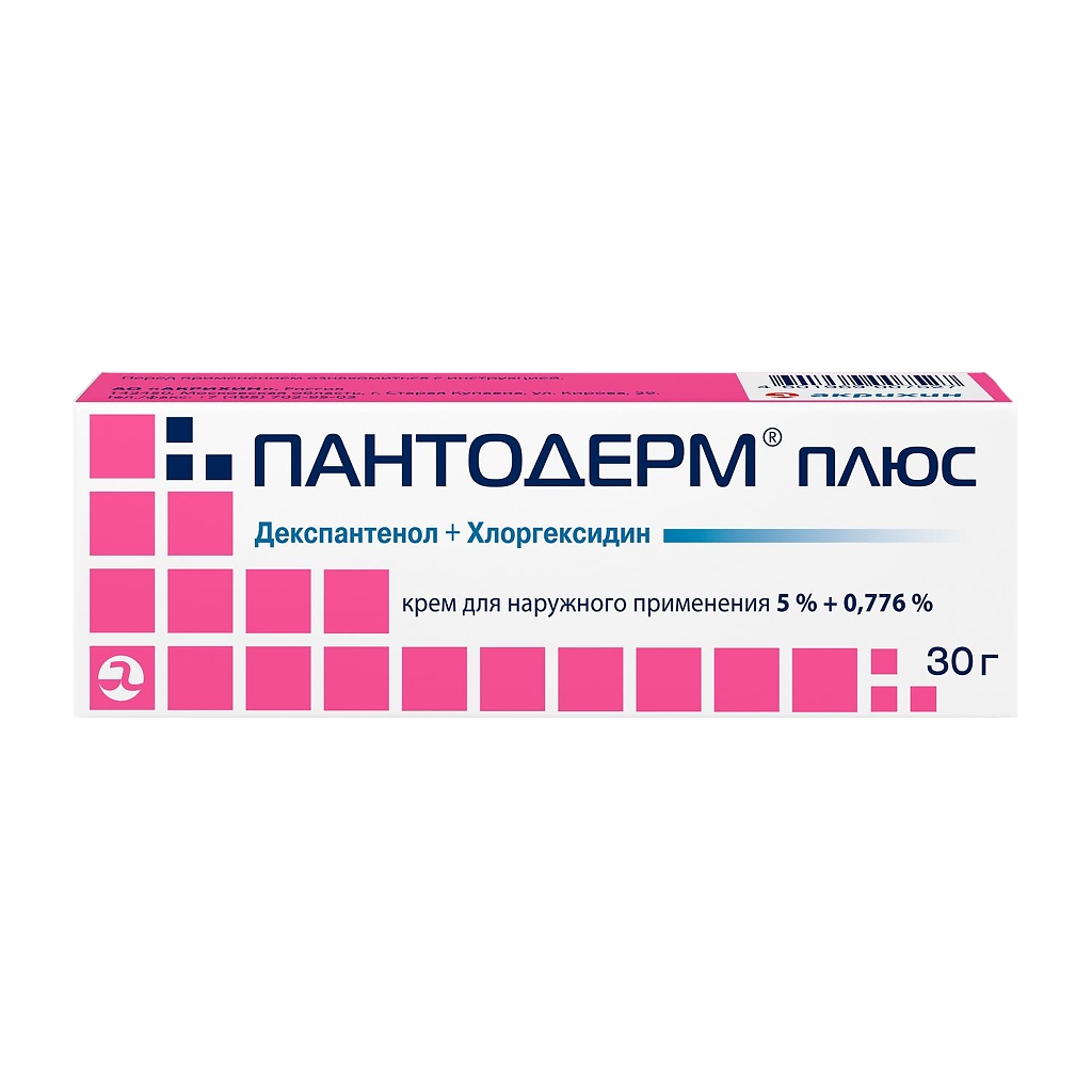 ПАНТОДЕРМ ПЛЮС КРЕМ 5%+0,776% 30Г