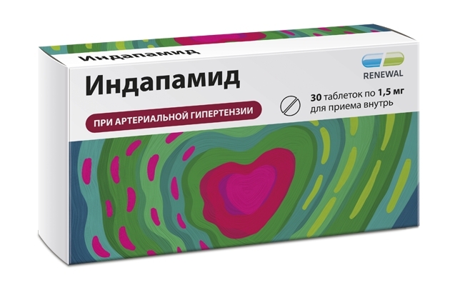 ИНДАПАМИД ТАБ ПРОЛОНГ П/П/О 1,5МГ №30