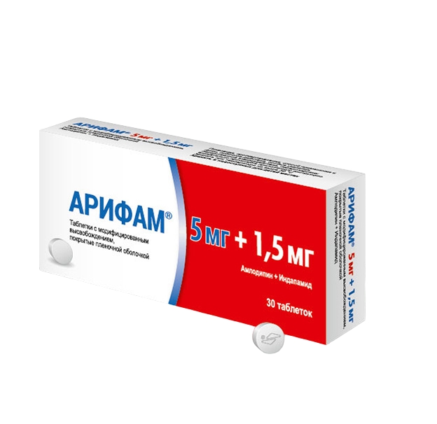 АРИФАМ ТАБ МВ П/П/О 5МГ+1,5МГ №30