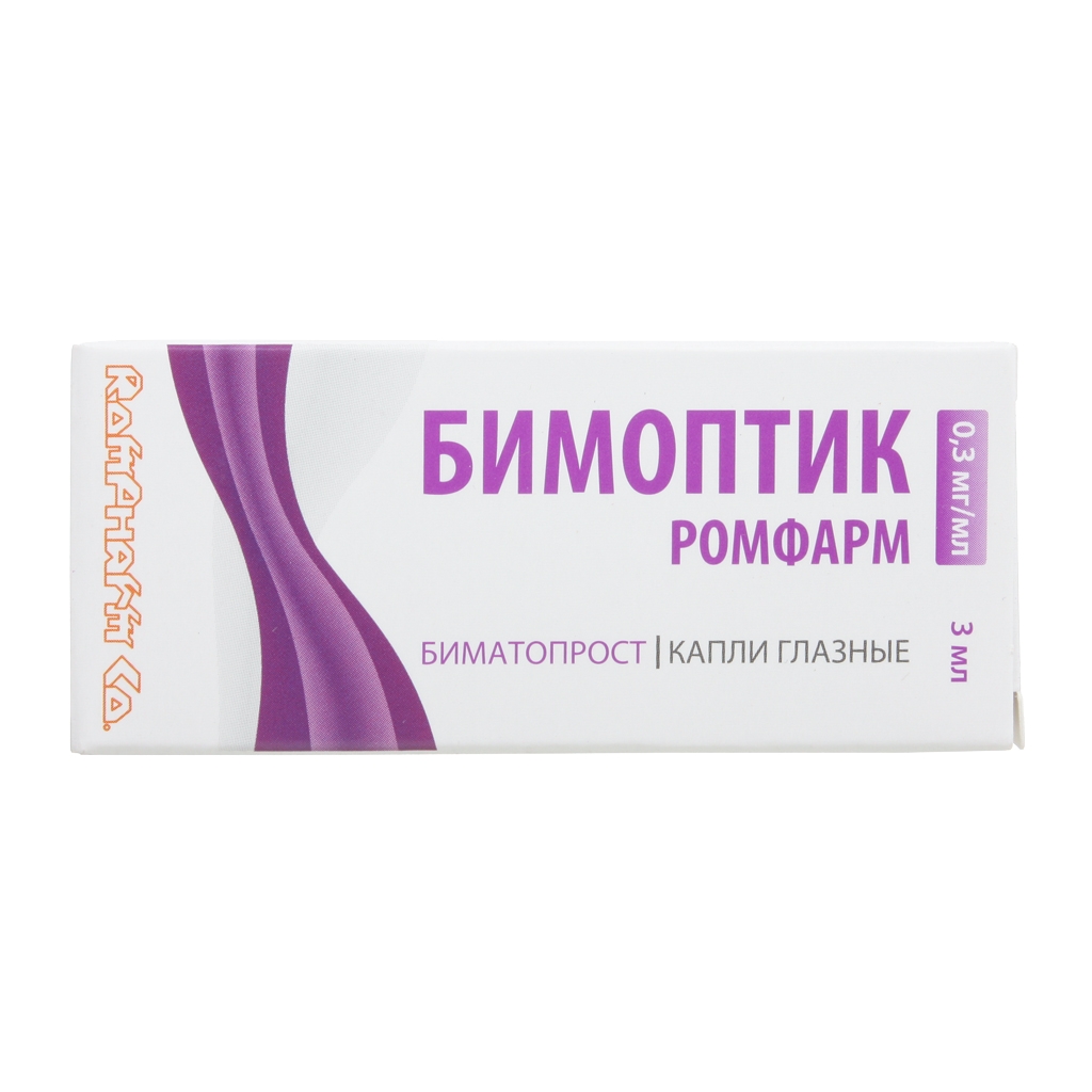 БИМОПТИК РОМФАРМ КАПЛИ ГЛАЗ 0,3МГ/МЛ ФЛ 3МЛ №1
