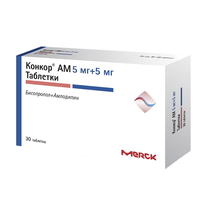 КОНКОР АМ ТАБ 5МГ+5МГ №30
