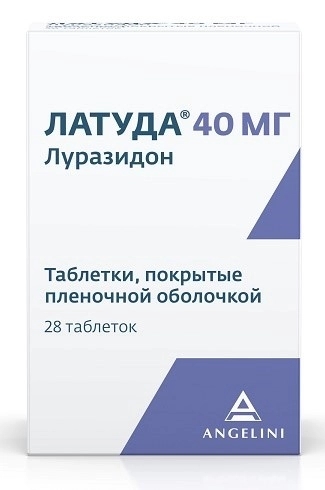 ЛАТУДА ТАБ П/П/О 40МГ №28