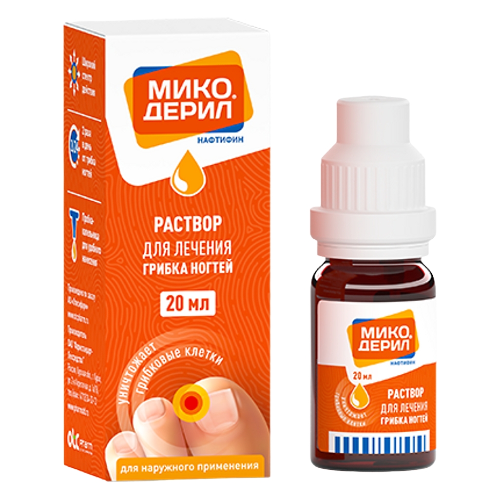 МИКОДЕРИЛ Р-Р НАРУЖ 1% ФЛ/КАП 20МЛ ИНД УП