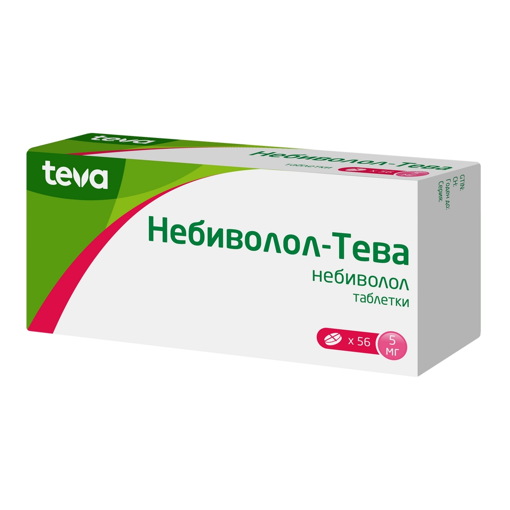 НЕБИВОЛОЛ-ТЕВА ТАБ 5МГ №56