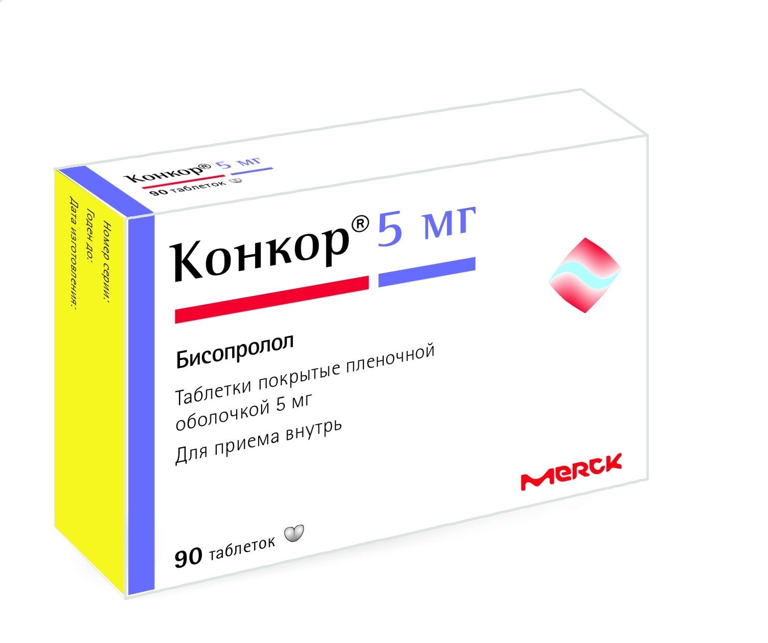 КОНКОР ТАБ П/П/О 5МГ №90