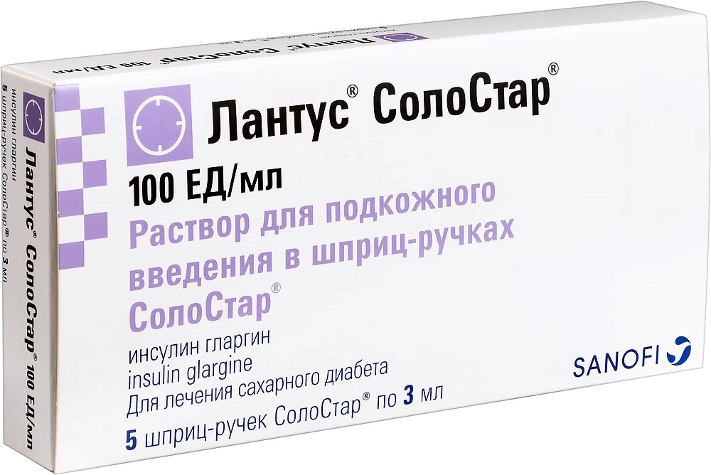 ЛАНТУС СОЛОСТАР Р-Р П/К 100ЕД/МЛ ШПРИЦ-РУЧКА О/Р 3МЛ №5