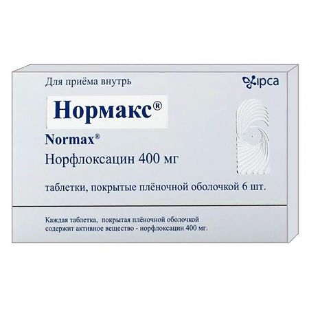 НОРМАКС ТАБ П/О 400МГ №6