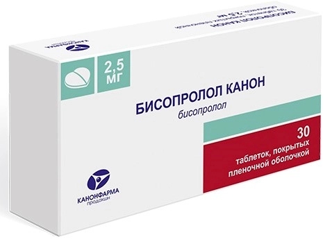 БИСОПРОЛОЛ КАНОН ТАБ П/П/О 2,5МГ №30
