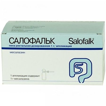 САЛОФАЛЬК ПЕНА РЕКТ ДОЗ 1Г/АППЛИКАЦИЯ 14 АППЛ БАЛЛОН №1