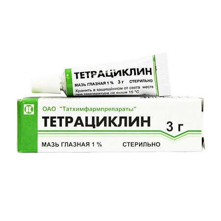 ТЕТРАЦИКЛИН МАЗЬ ГЛАЗНАЯ 1% 3Г ТУБА