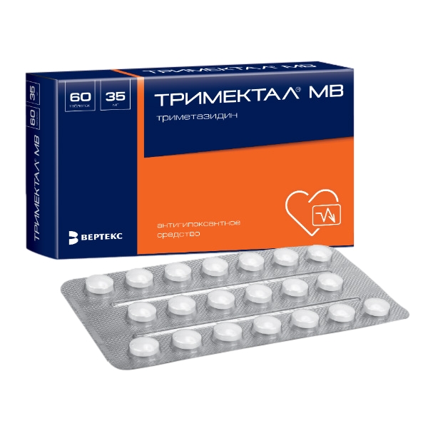 ТРИМЕКТАЛ МВ ТАБ МВ П/О 35МГ №60