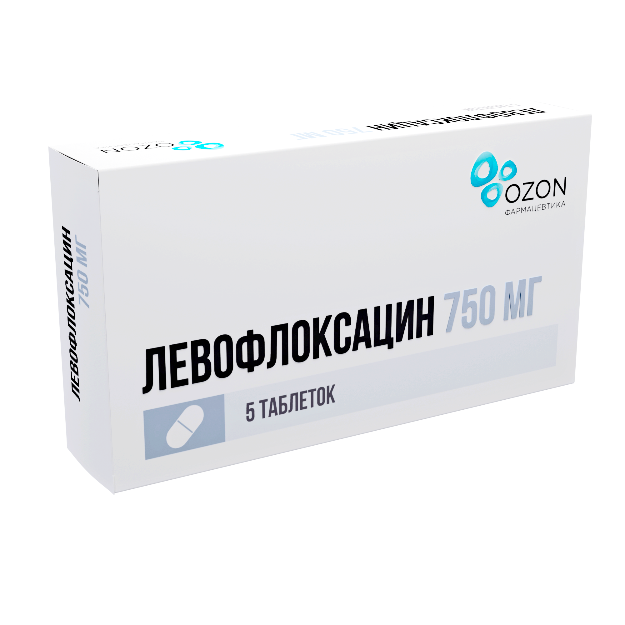 ЛЕВОФЛОКСАЦИН ТАБ П/О 750МГ №5