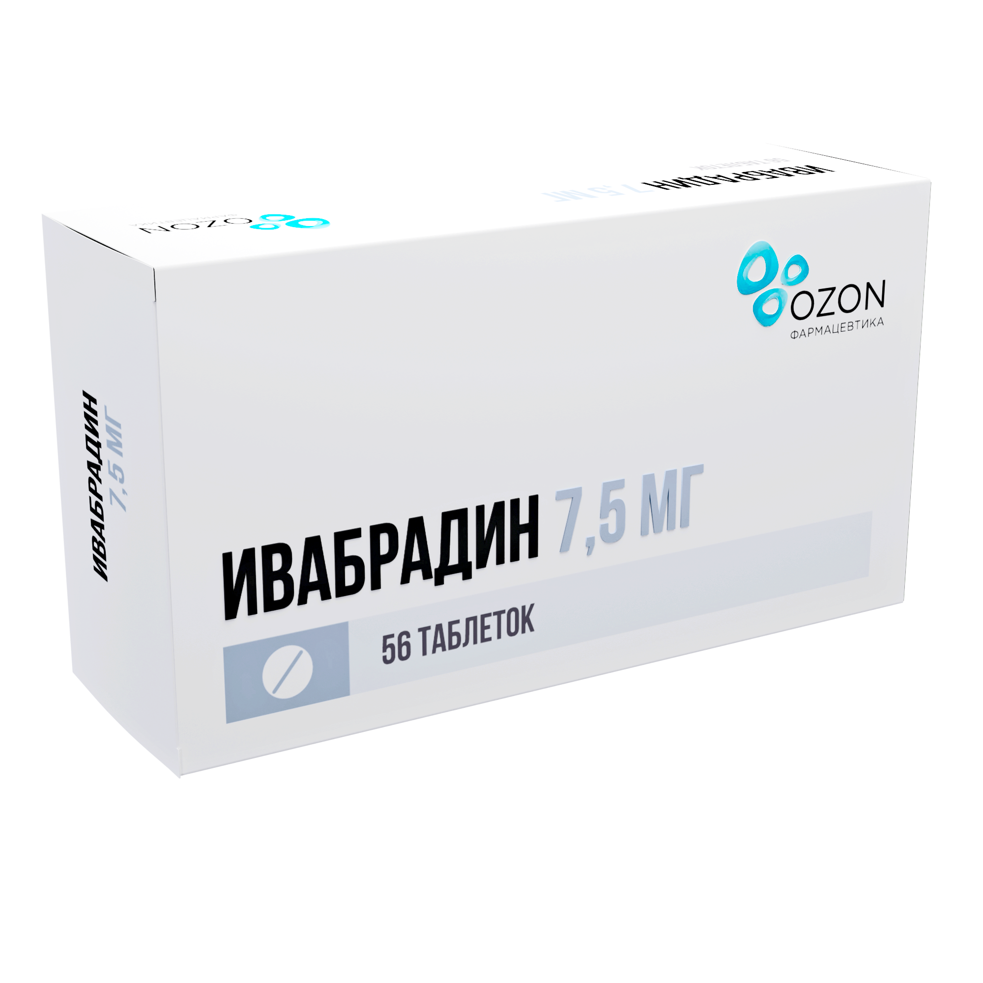 ИВАБРАДИН ТАБ П/П/О 7,5МГ №56