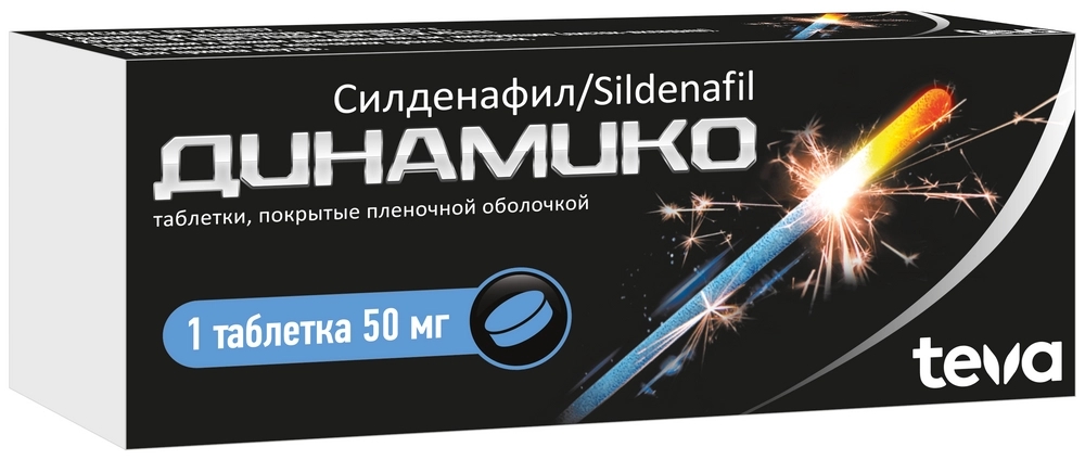 ДИНАМИКО ТАБ П/О 50МГ №1