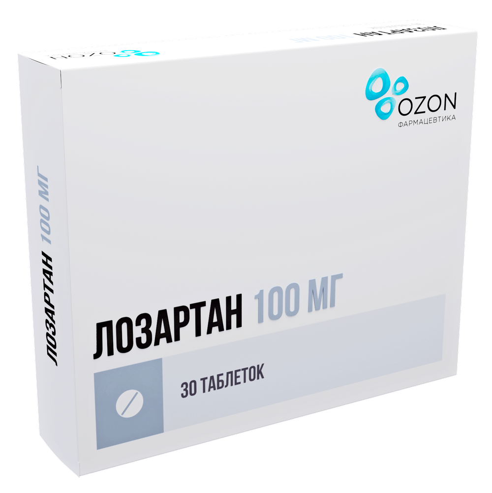 ЛОЗАРТАН ТАБ П/О 100МГ №30