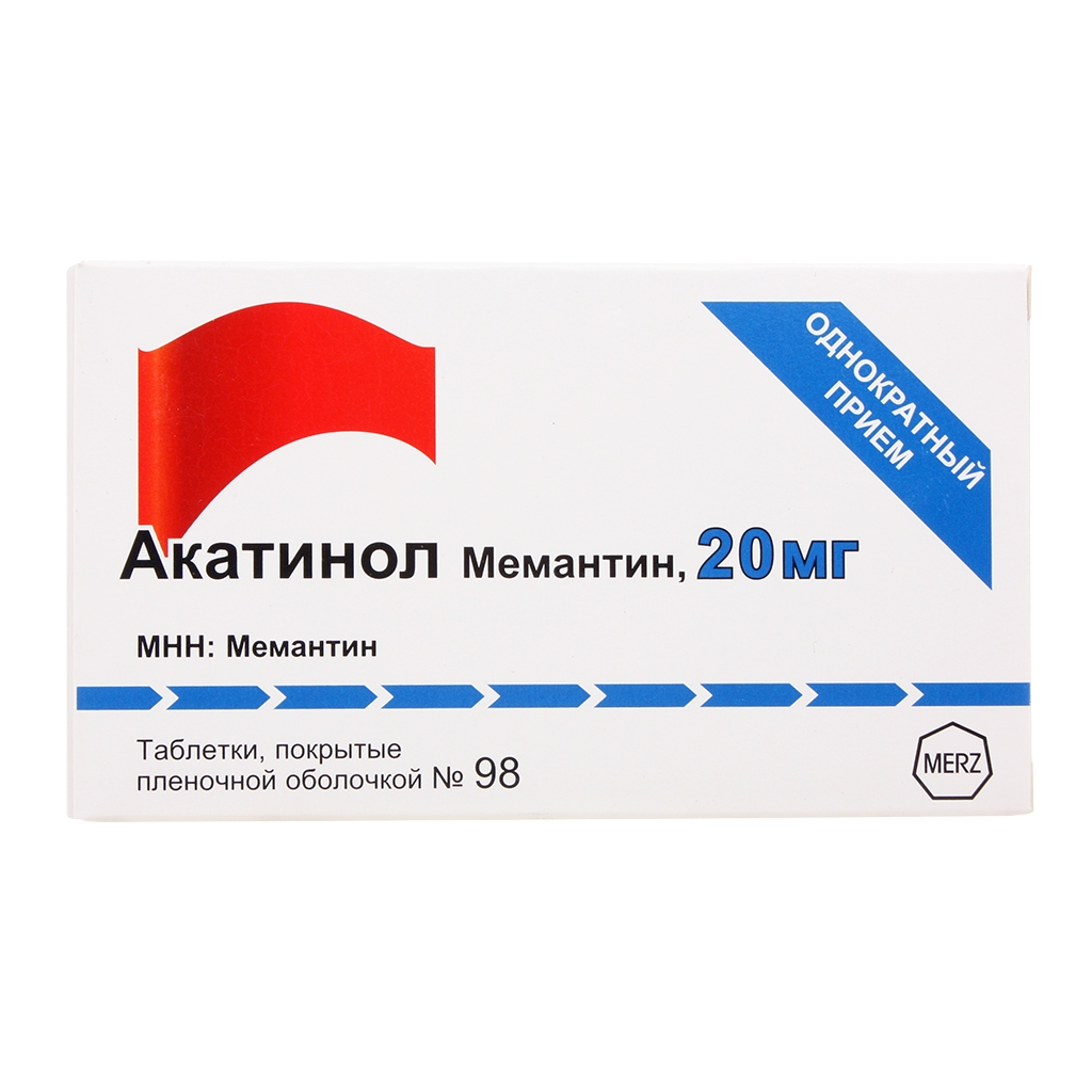 АКАТИНОЛ МЕМАНТИН ТАБ П/О 20МГ №98