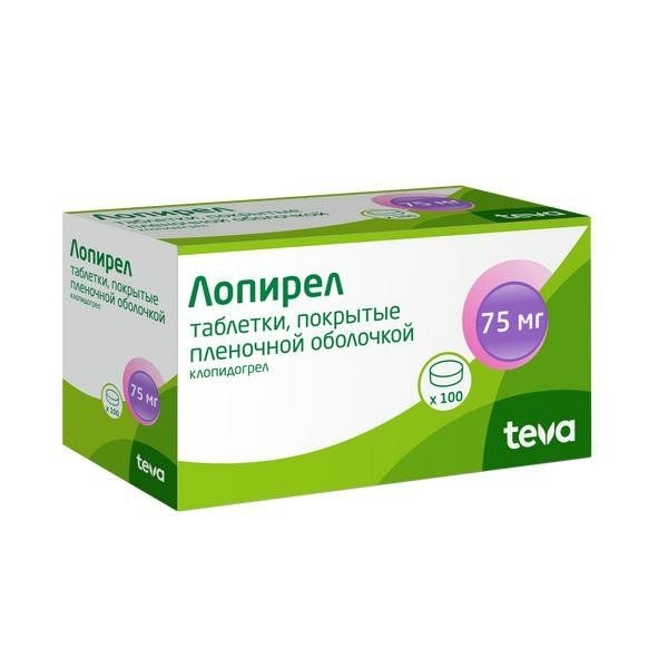 ЛОПИРЕЛ ТАБ П/О 75МГ №100