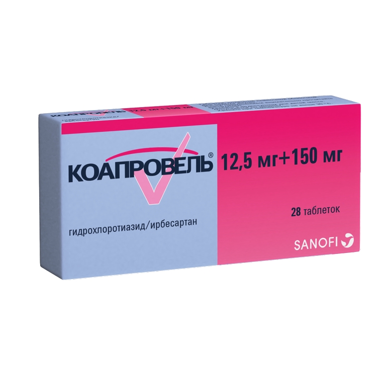 КОАПРОВЕЛЬ ТАБ 150МГ+12,5МГ №28