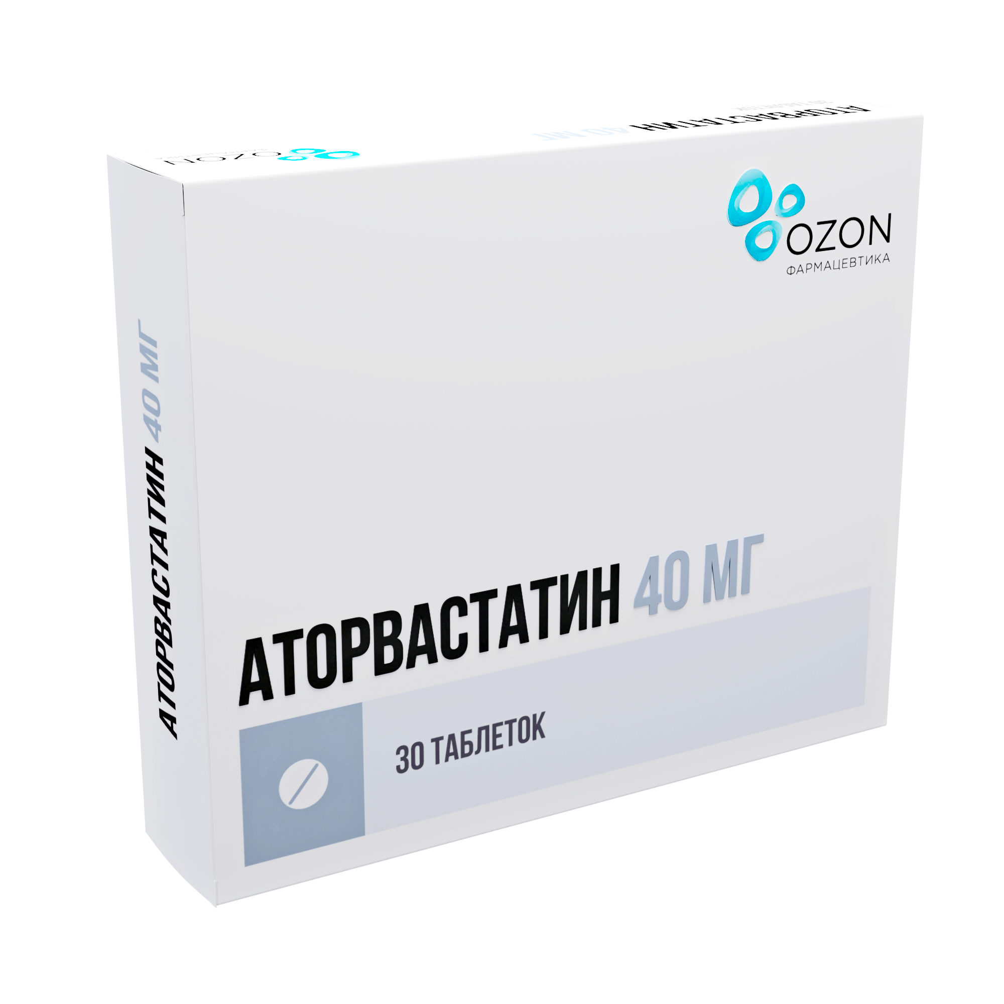 АТОРВАСТАТИН ТАБ П/П/О 40МГ №30