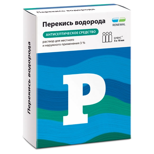 ПЕРЕКИСЬ ВОДОРОДА БУФУС 3% 10МЛ ФЛ С КЛАПАН №5