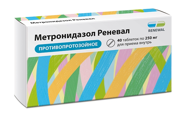 МЕТРОНИДАЗОЛ РЕНЕВАЛ ТАБ 250МГ №40