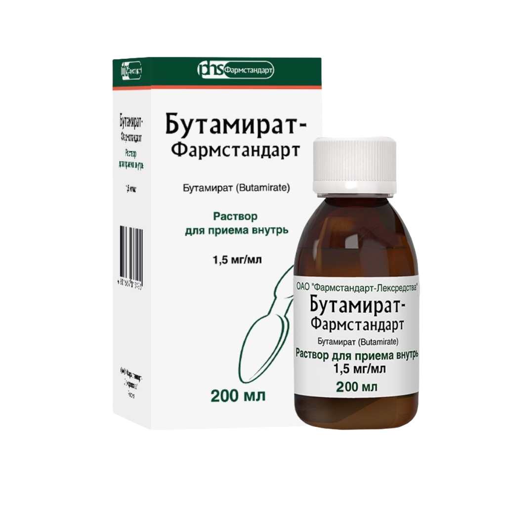 БУТАМИРАТ-ФАРМСТАНДАРТ Р-Р ВНУТРЬ 1,5МГ/МЛ 200МЛ ФЛ