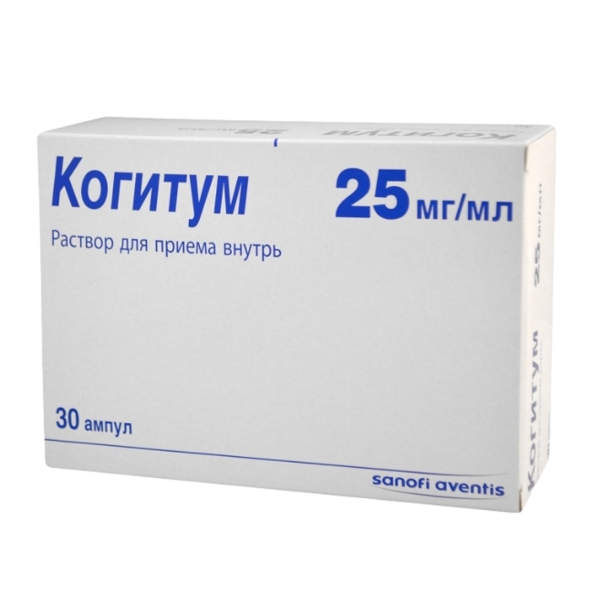 КОГИТУМ Р-Р ВНУТРЬ 25МГ/МЛ 10МЛ АМП №30