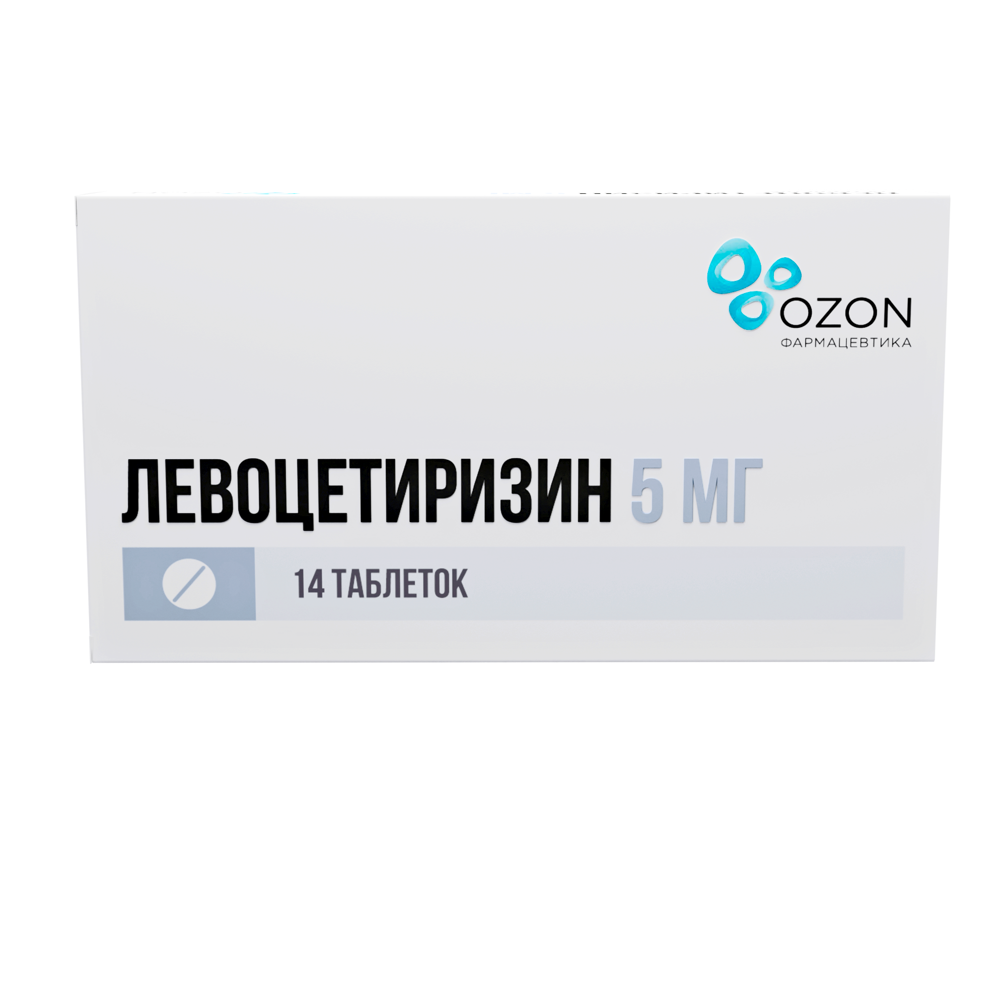 ЛЕВОЦЕТИРИЗИН ТАБ П/П/О 5МГ №14