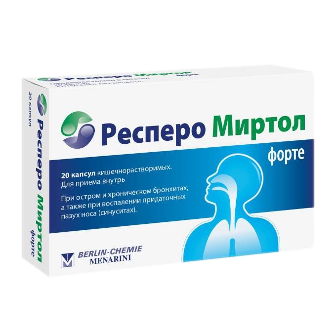 РЕСПЕРО МИРТОЛ ФОРТЕ КАПС К/Р 300МГ 20