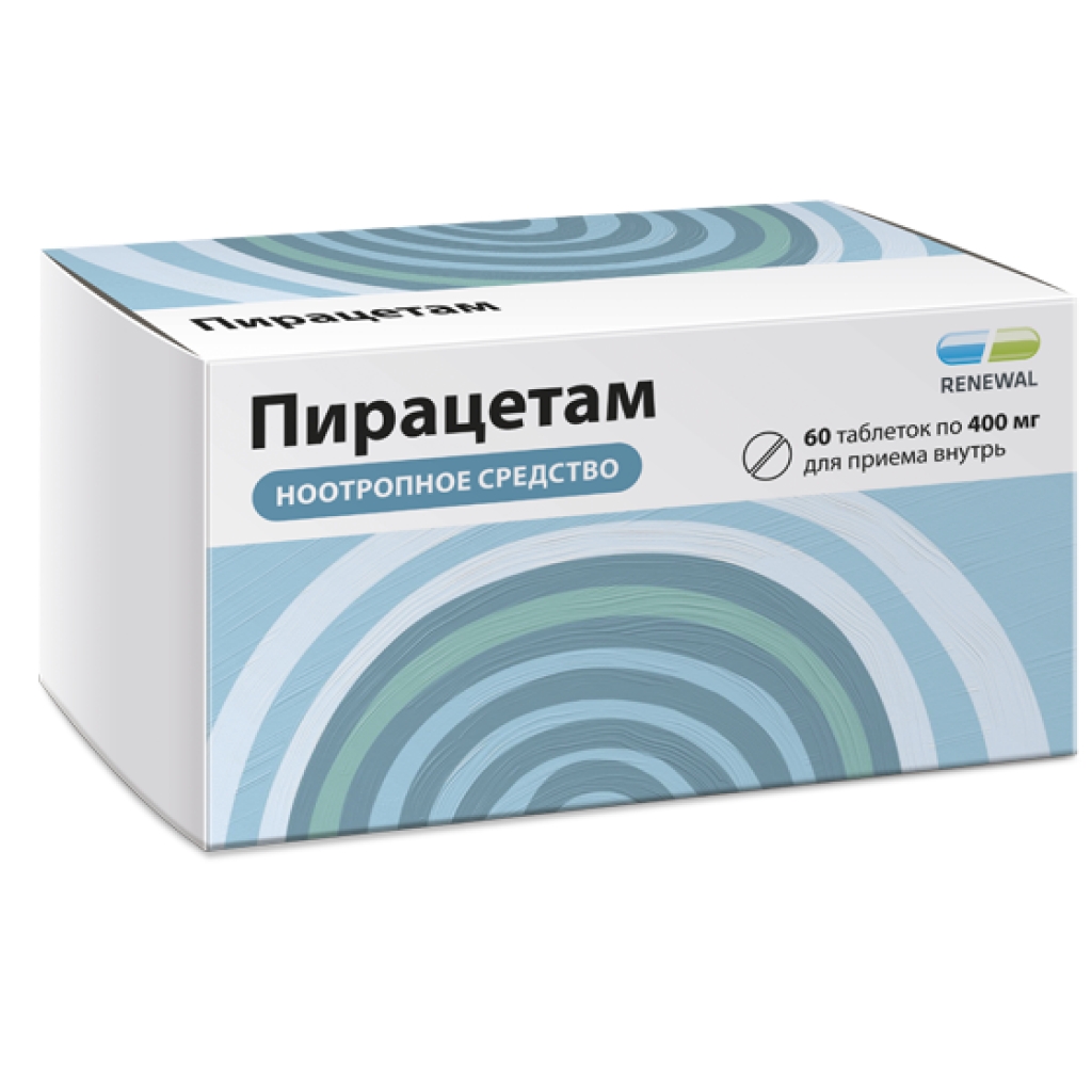 ПИРАЦЕТАМ ТАБ П/П/О 400МГ №60 РЕНЕВАЛ